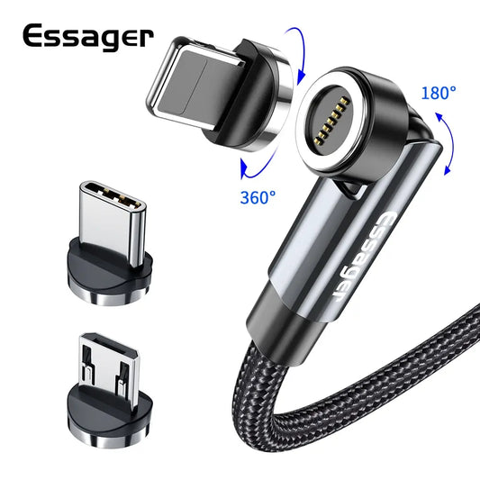 Magnetic USB Charging Cable 180° Rotate